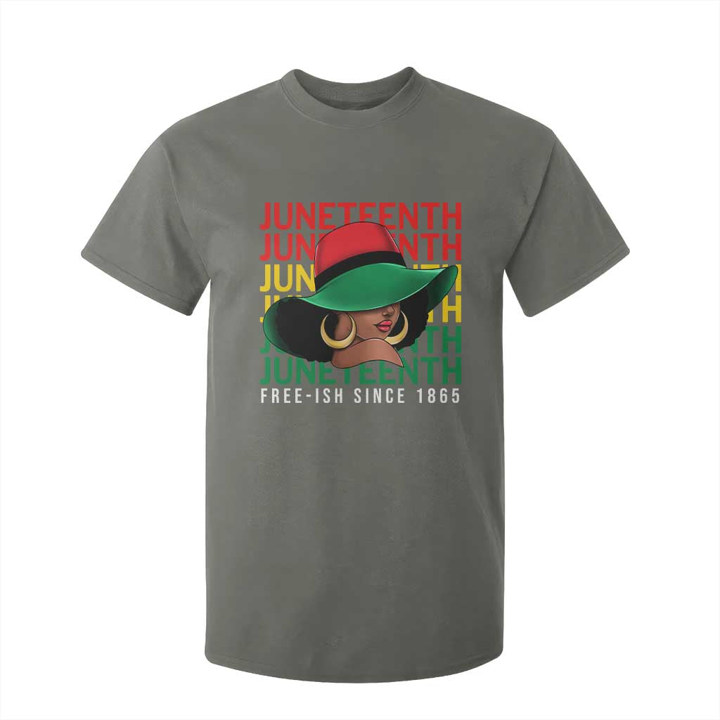 Juneteenth T Shirt For Kid Freeish Since 1865 Black Women Pride Melanin TS09 Military Green Print Your Wear
