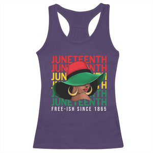 Juneteenth Racerback Tank Top Freeish Since 1865 Black Women Pride Melanin TS09 Purple Print Your Wear