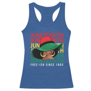 Juneteenth Racerback Tank Top Freeish Since 1865 Black Women Pride Melanin TS09 Royal Blue Print Your Wear