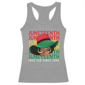 Juneteenth Racerback Tank Top Freeish Since 1865 Black Women Pride Melanin TS09 Sport Gray Print Your Wear