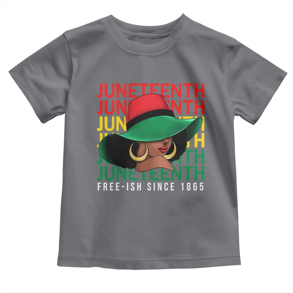Juneteenth Toddler T Shirt Freeish Since 1865 Black Women Pride Melanin TS09 Charcoal Print Your Wear