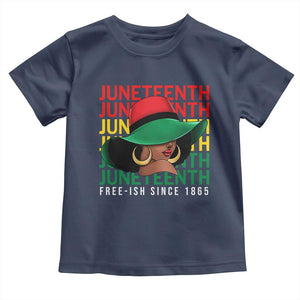 Juneteenth Toddler T Shirt Freeish Since 1865 Black Women Pride Melanin TS09 Navy Print Your Wear