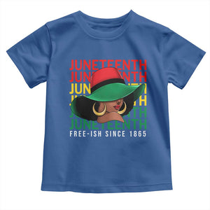 Juneteenth Toddler T Shirt Freeish Since 1865 Black Women Pride Melanin TS09 Royal Blue Print Your Wear