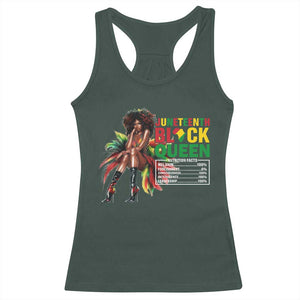 Juneteenth Racerback Tank Top Black Queen Nutritional Facts TS09 Dark Forest Green Print Your Wear