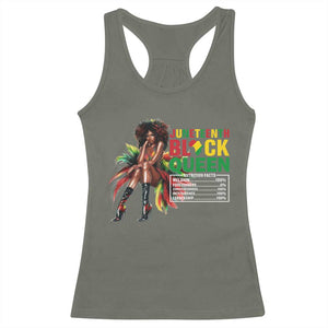Juneteenth Racerback Tank Top Black Queen Nutritional Facts TS09 Military Green Print Your Wear