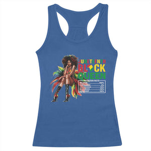 Juneteenth Racerback Tank Top Black Queen Nutritional Facts TS09 Royal Blue Print Your Wear