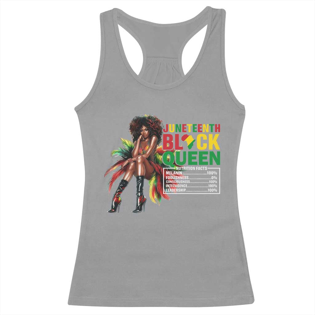 Juneteenth Racerback Tank Top Black Queen Nutritional Facts TS09 Sport Gray Print Your Wear