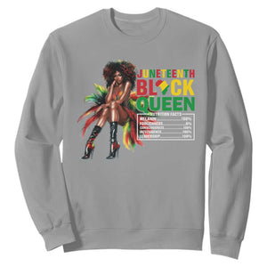 Juneteenth Sweatshirt Black Queen Nutritional Facts TS09 Sport Gray Print Your Wear