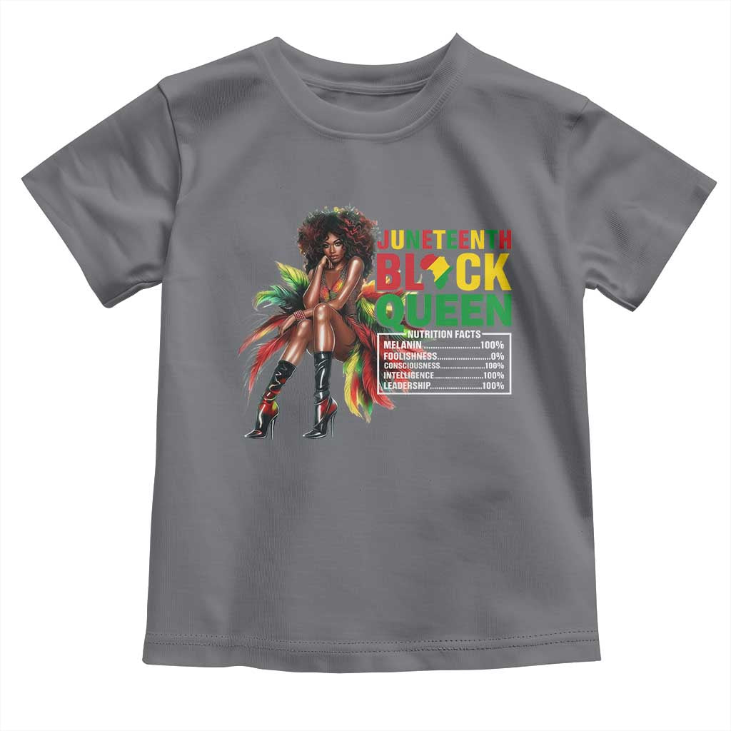 Juneteenth Toddler T Shirt Black Queen Nutritional Facts TS09 Charcoal Print Your Wear