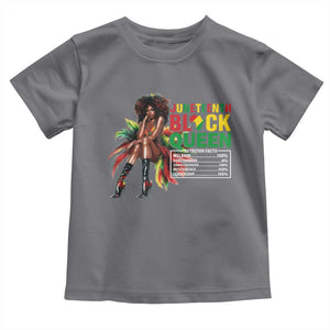 Juneteenth Toddler T Shirt Black Queen Nutritional Facts TS09 Charcoal Print Your Wear