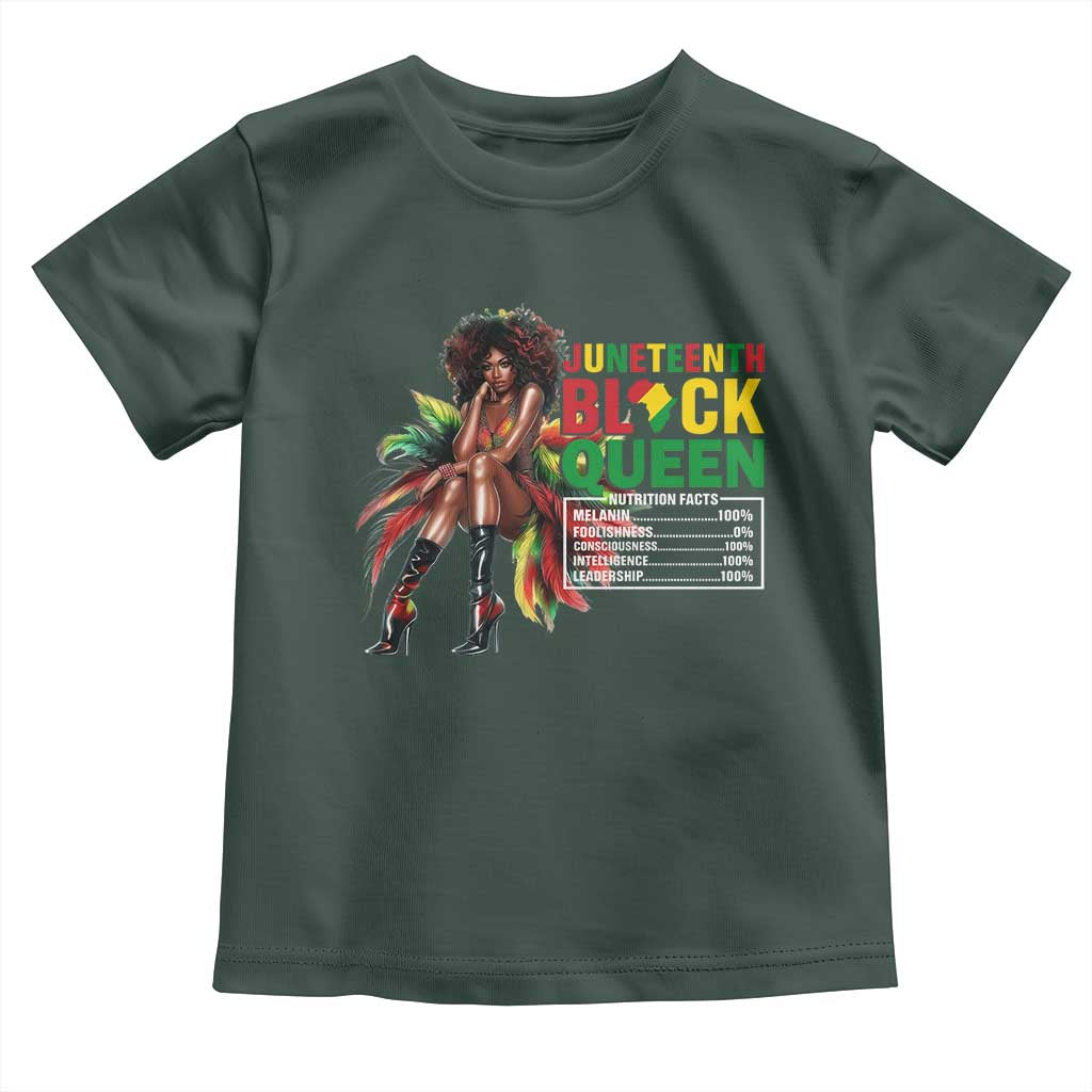 Juneteenth Toddler T Shirt Black Queen Nutritional Facts TS09 Dark Forest Green Print Your Wear