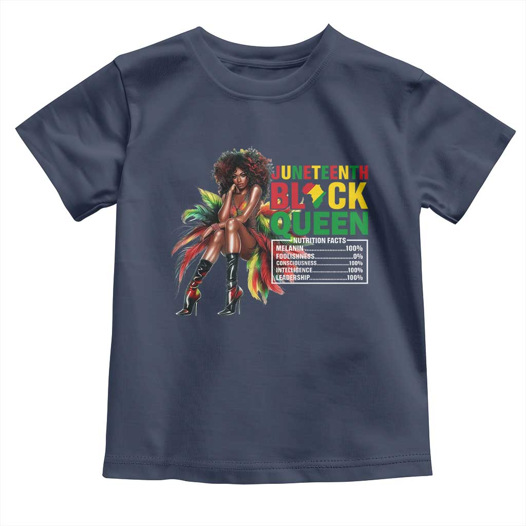 Juneteenth Toddler T Shirt Black Queen Nutritional Facts TS09 Navy Print Your Wear