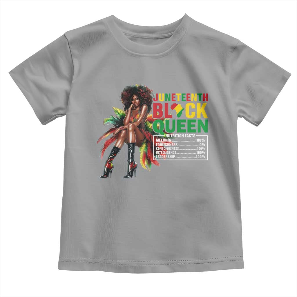 Juneteenth Toddler T Shirt Black Queen Nutritional Facts TS09 Sport Gray Print Your Wear