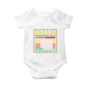 Juneteenth Baby Onesie Black King Nutritional Facts African American Dad Men TS09 White Print Your Wear