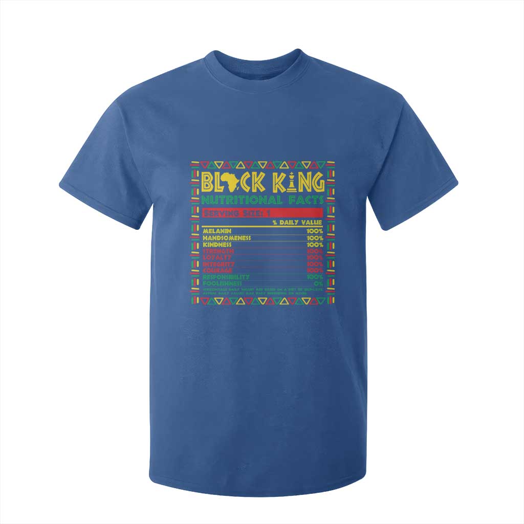 Juneteenth T Shirt For Kid Black King Nutritional Facts African American Dad Men TS09 Royal Blue Print Your Wear