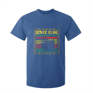 Juneteenth T Shirt For Kid Black King Nutritional Facts African American Dad Men TS09 Royal Blue Print Your Wear