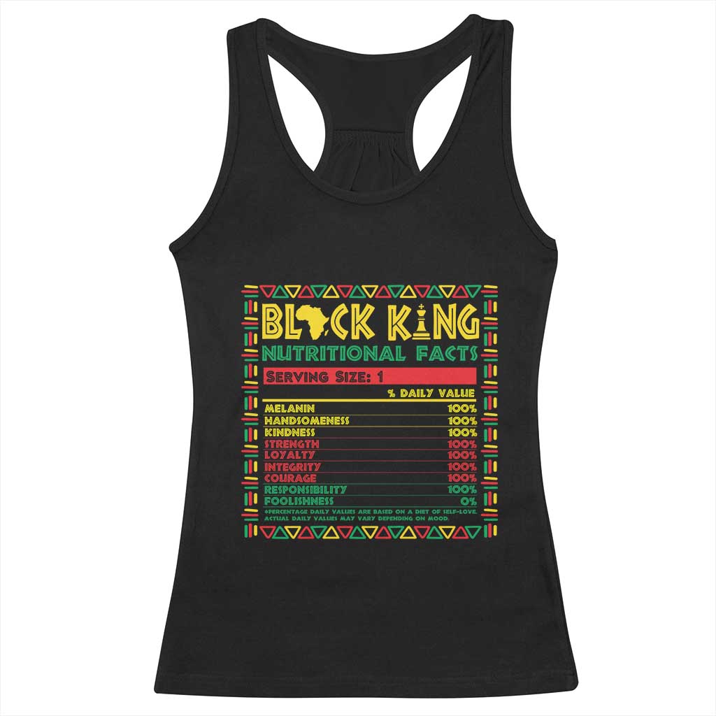 Juneteenth Racerback Tank Top Black King Nutritional Facts African American Dad Men TS09 Black Print Your Wear