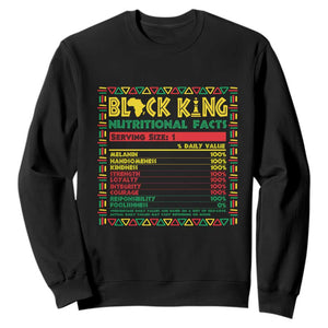 Juneteenth Sweatshirt Black King Nutritional Facts TS09 Black Print Your Wear