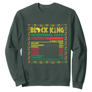 Juneteenth Sweatshirt Black King Nutritional Facts TS09 Dark Forest Green Print Your Wear