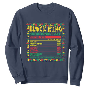 Juneteenth Sweatshirt Black King Nutritional Facts TS09 Navy Print Your Wear