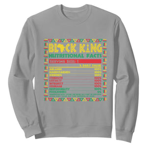 Juneteenth Sweatshirt Black King Nutritional Facts TS09 Sport Gray Print Your Wear