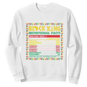 Juneteenth Sweatshirt Black King Nutritional Facts TS09 White Print Your Wear