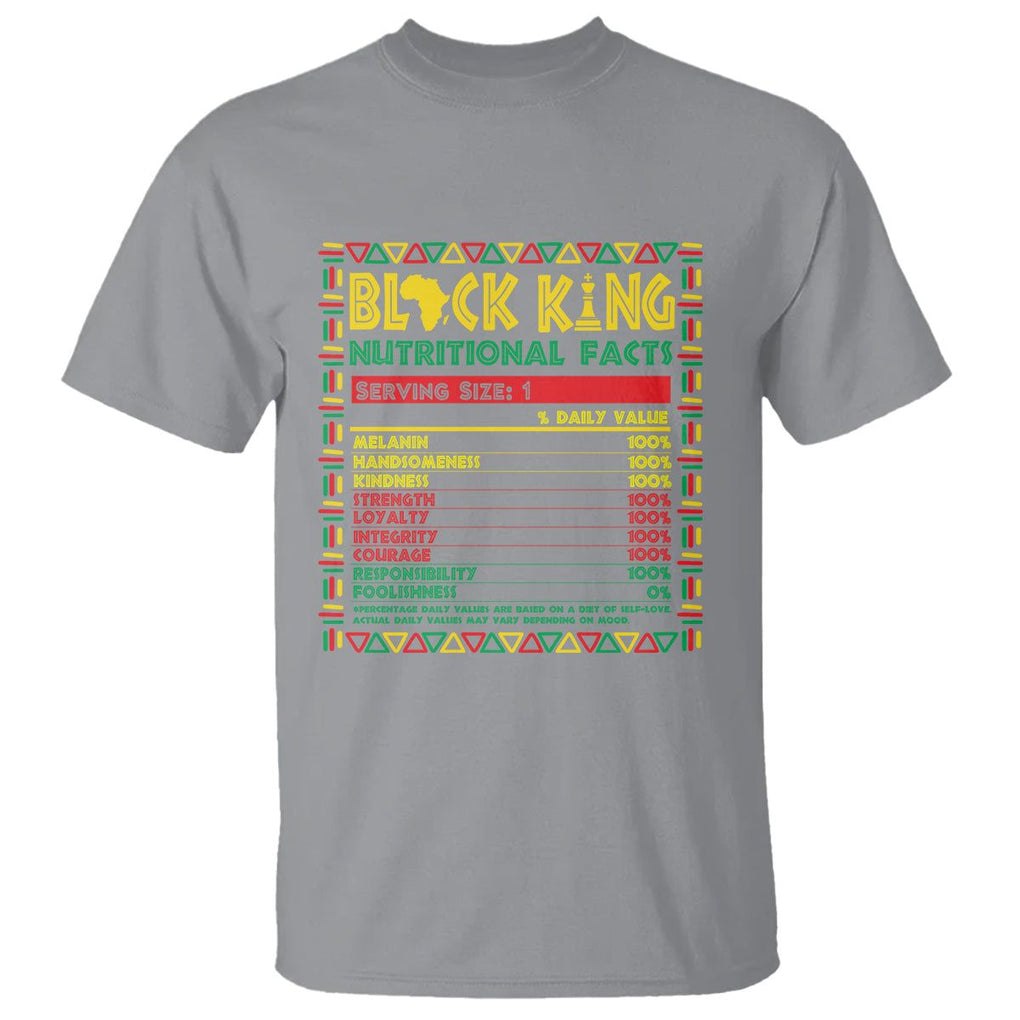 Juneteenth T Shirt Black King Nutritional Facts TS09 Sport Gray Print Your Wear