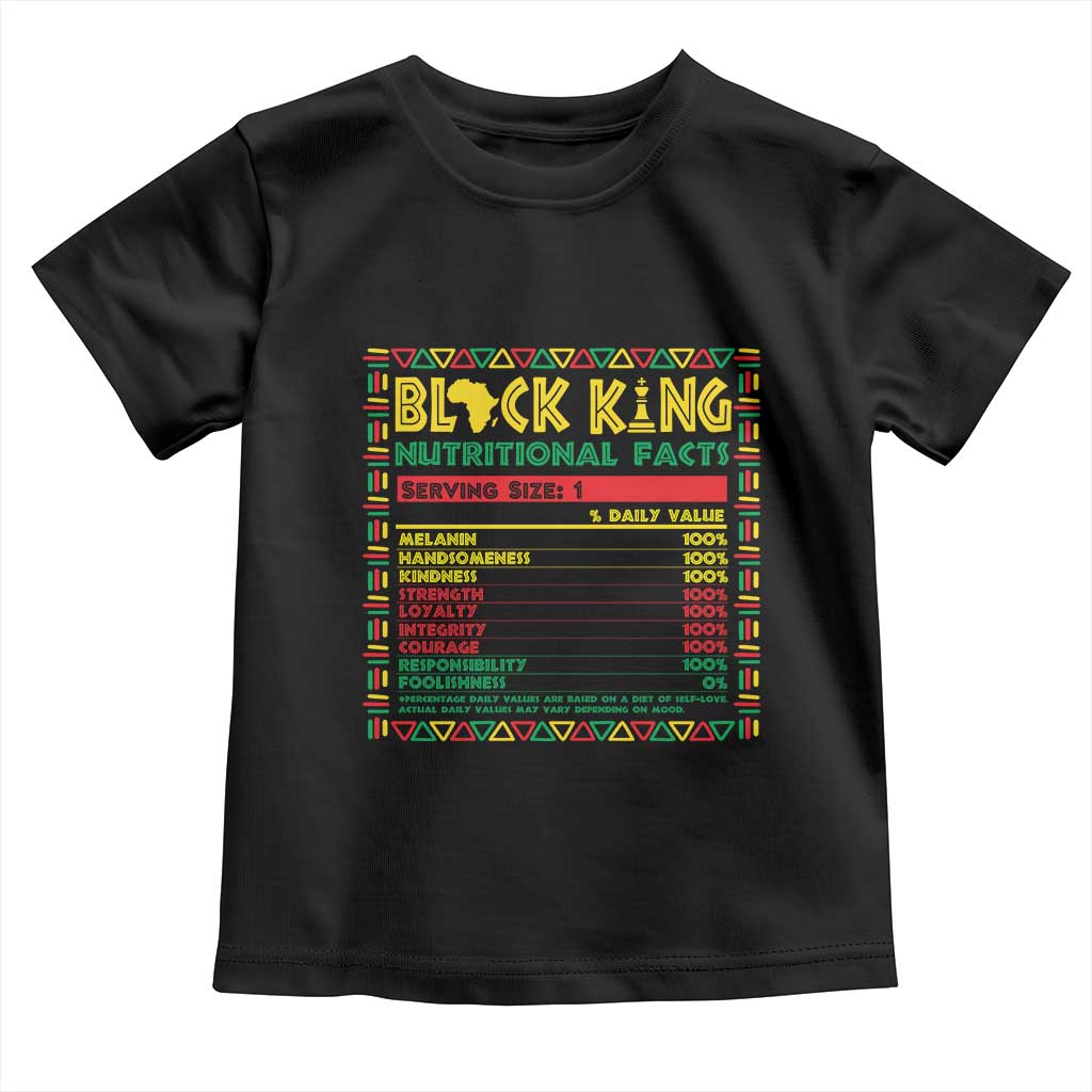 Juneteenth Toddler T Shirt Black King Nutritional Facts African American Dad Men TS09 Black Print Your Wear