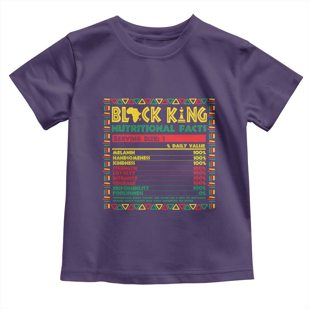 Juneteenth Toddler T Shirt Black King Nutritional Facts African American Dad Men TS09 Purple Print Your Wear
