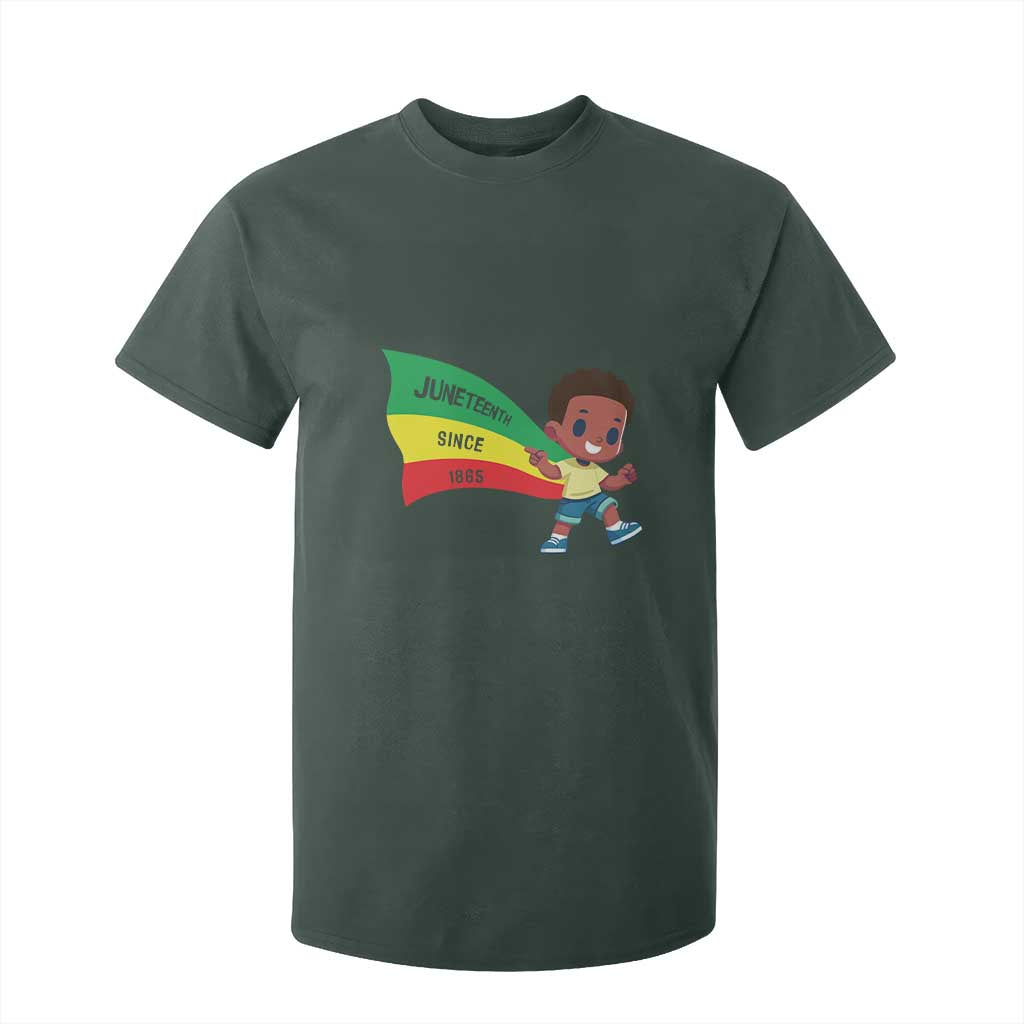 Juneteenth 1865 Cool Melanin Black Boys Kids T Shirt For Kid TS09 Dark Forest Green Print Your Wear