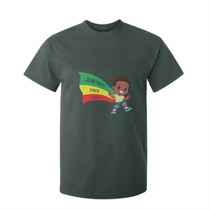 Juneteenth 1865 Cool Melanin Black Boys Kids T Shirt For Kid TS09 Dark Forest Green Print Your Wear