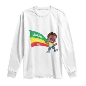 Juneteenth 1865 Cool Melanin Black Boys Kids Long Sleeve Shirt TS09 White Print Your Wear
