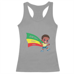Juneteenth 1865 Cool Melanin Black Boys Kids Racerback Tank Top TS09 Sport Gray Print Your Wear