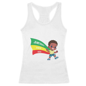 Juneteenth 1865 Cool Melanin Black Boys Kids Racerback Tank Top TS09 White Print Your Wear