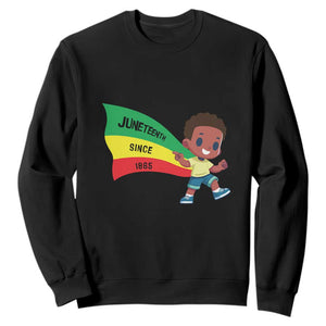 Juneteenth 1865 Cool Melanin Black Boys Kids Sweatshirt TS09 Black Print Your Wear