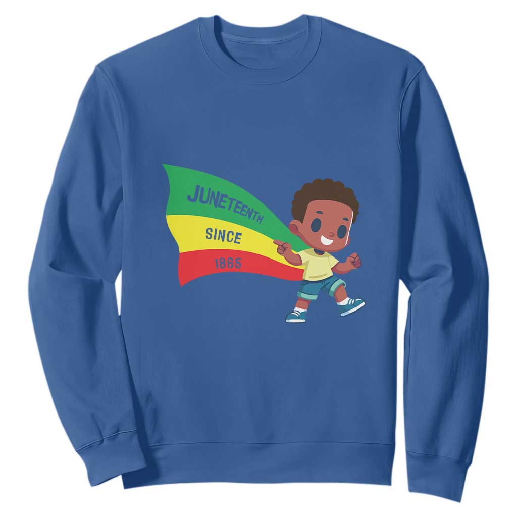 Juneteenth 1865 Cool Melanin Black Boys Kids Sweatshirt TS09 Royal Blue Print Your Wear