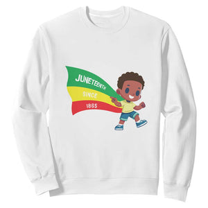 Juneteenth 1865 Cool Melanin Black Boys Kids Sweatshirt TS09 White Print Your Wear