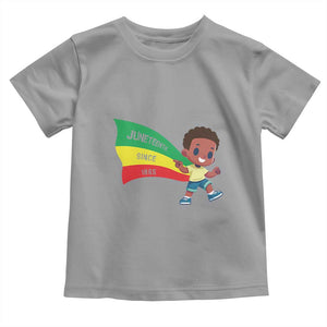 Juneteenth 1865 Cool Melanin Black Boys Kids Toddler T Shirt TS09 Sport Gray Print Your Wear