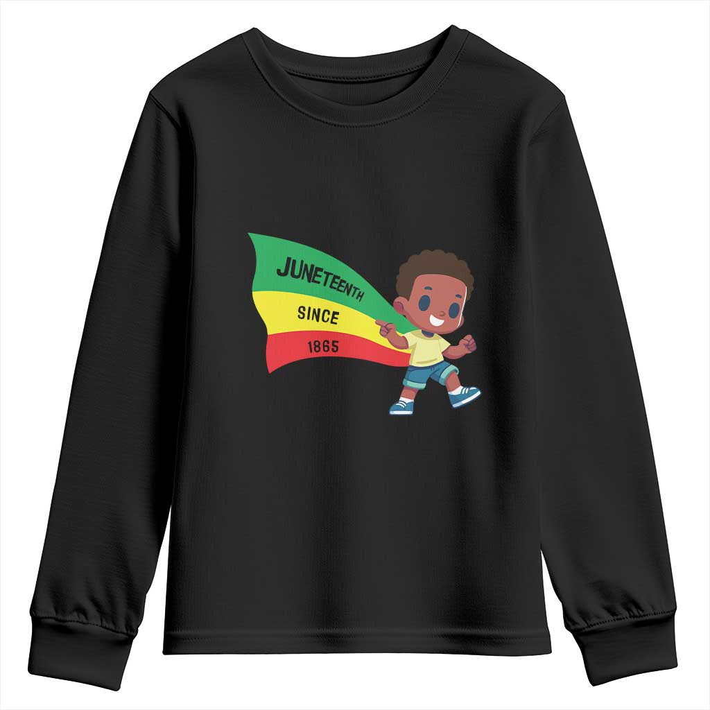 Juneteenth 1865 Cool Melanin Black Boys Kids Youth Sweatshirt TS09 Black Print Your Wear