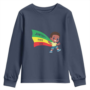 Juneteenth 1865 Cool Melanin Black Boys Kids Youth Sweatshirt TS09 Navy Print Your Wear