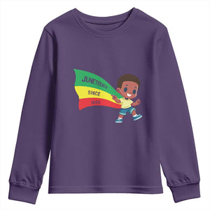 Juneteenth 1865 Cool Melanin Black Boys Kids Youth Sweatshirt TS09 Purple Print Your Wear