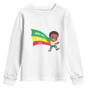Juneteenth 1865 Cool Melanin Black Boys Kids Youth Sweatshirt TS09 White Print Your Wear