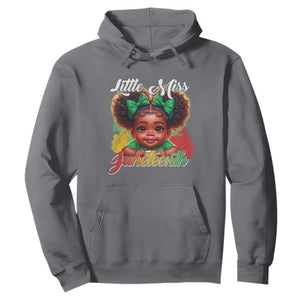 Little Miss Juneteenth Hoodie Cute Melanin Black Girls Kids TS09 Charcoal Print Your Wear