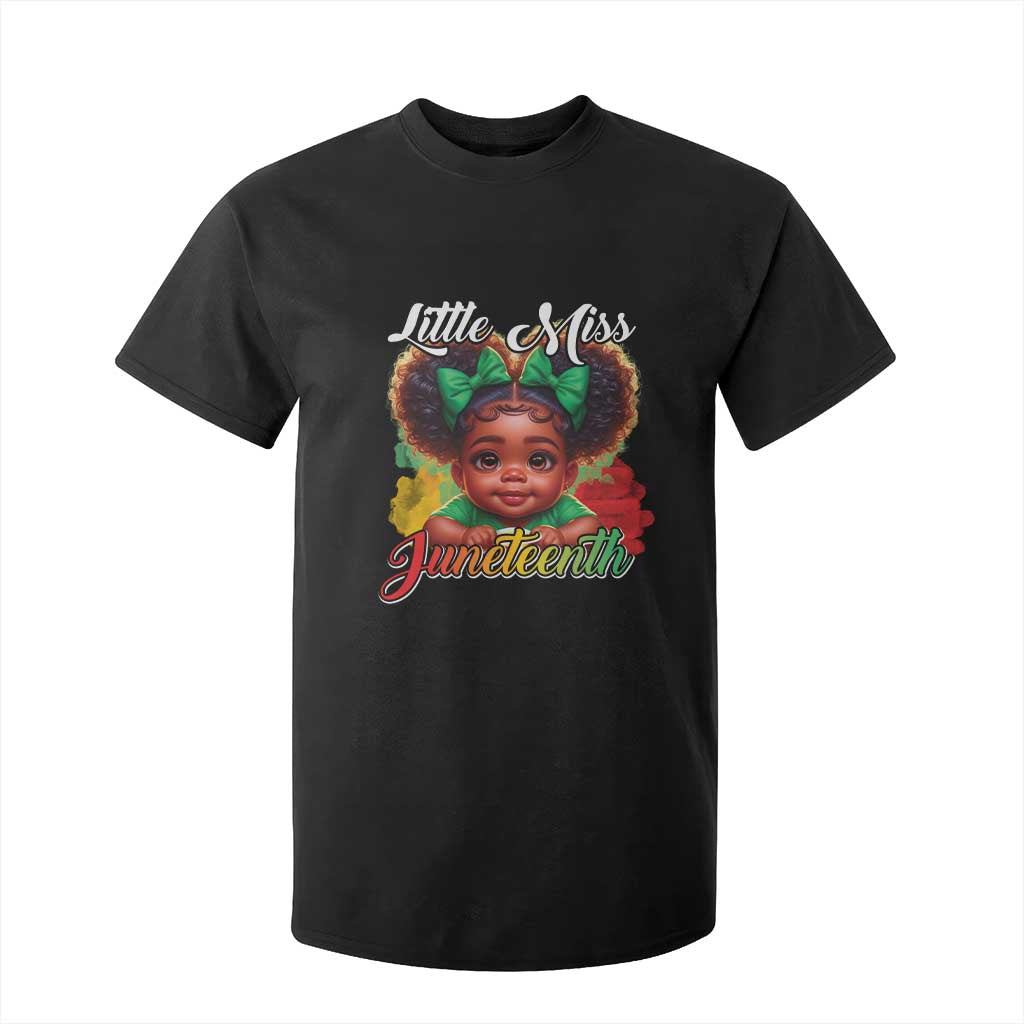 Juneteenth 1865 Little Miss Cute Melanin Black Girls Kids T Shirt For Kid TS09 Black Print Your Wear