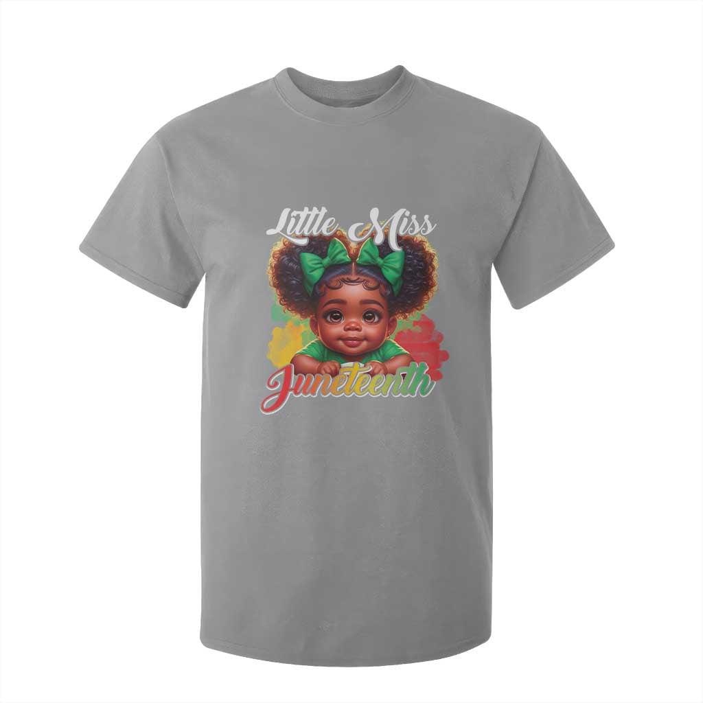 Juneteenth 1865 Little Miss Cute Melanin Black Girls Kids T Shirt For Kid TS09 Sport Gray Print Your Wear
