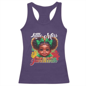Juneteenth 1865 Little Miss Cute Melanin Black Girls Kids Racerback Tank Top TS09 Purple Print Your Wear