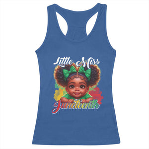 Juneteenth 1865 Little Miss Cute Melanin Black Girls Kids Racerback Tank Top TS09 Royal Blue Print Your Wear