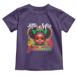 Juneteenth 1865 Little Miss Cute Melanin Black Girls Kids Toddler T Shirt TS09 Purple Print Your Wear