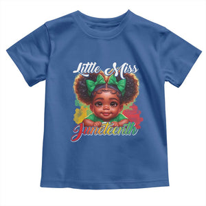 Juneteenth 1865 Little Miss Cute Melanin Black Girls Kids Toddler T Shirt TS09 Royal Blue Print Your Wear