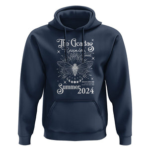 The Cicada Reunion U.S Tour 2024 Hoodie Broods XIII & XIX Cicadas Concert Fest TS09 Navy Print Your Wear